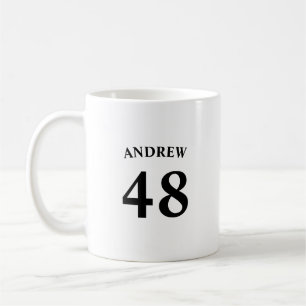 Caneca De Café Nome personalizado e número da camiseta 
