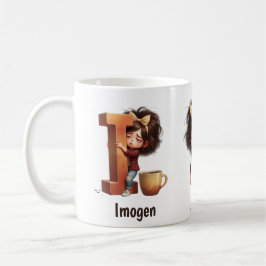 Caneca De Café Nome Personalizado & Eu Sonolento Manhã Xadrez Per