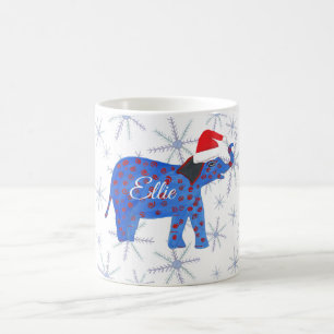 Caneca De Café Nome Personalizado Foliday Mug, Elephant Art