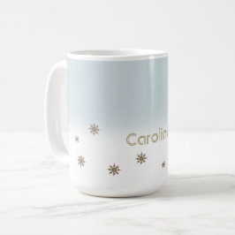 Caneca De Café Nome Personalizado Gpresente de Natal do Flocos de