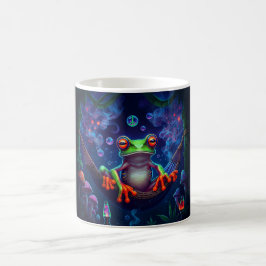 Caneca De Café Nome personalizado Hippie Peace Psychedelic Tree S