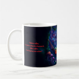 Caneca De Café Nome personalizado Hippie Peace Psychedelic Tree S