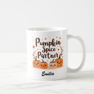 Caneca De Café Nome personalizado Kawaii Halloween Coffee Mug par