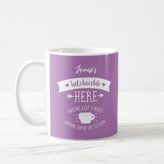Caneca De Café Nome Personalizado Lavanda Chocolate Quente