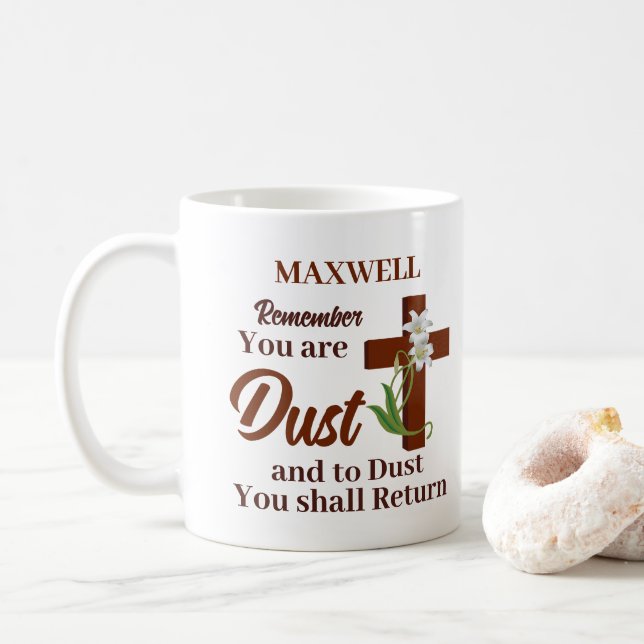 Caneca De Café Nome Personalizado Lembre-Se De Que Você Está Com  (Com Donut)