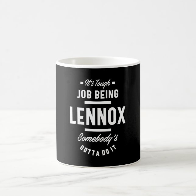 Caneca De Café Nome Personalizado Lennox Aniversário (Centro)
