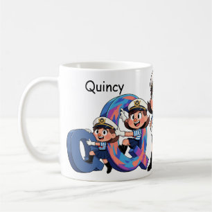 Caneca De Café Nome Personalizado Marinheiro Personagem de Desenh