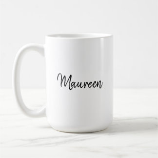 Caneca De Café Nome Personalizado Maureen com Aviso