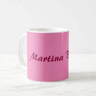 Caneca De Café Nome personalizado - Mínimo - Rosa Moderno