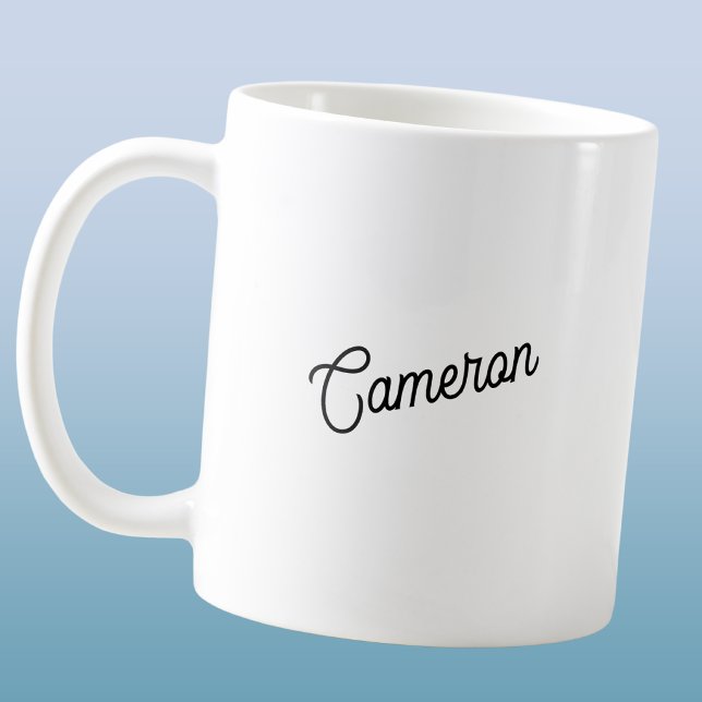 Caneca De Café Nome Personalizado Moderno (Criador carregado)