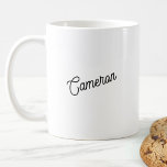 Caneca De Café Nome Personalizado Moderno<br><div class="desc">Design personalizado de nome personalizado em uma fonte moderna.</div>