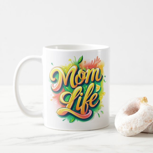 Caneca De Café Nome personalizado Mug da Mãe - Desenho inspirado  (Com Donut)