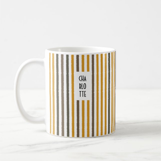 Caneca De Café Nome Personalizado Mug - Yellows de Mostarda (Esquerda)