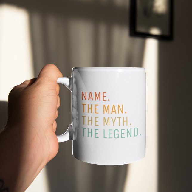 Caneca De Café Nome Personalizado O Homem O Mito A Legenda (Criador carregado)