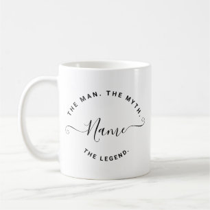 Caneca De Café Nome Personalizado O Homem O Mito A Lenda