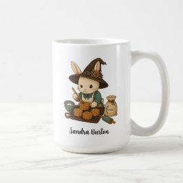 Caneca De Café Nome Personalizado ou Texto com Bunny Bakery