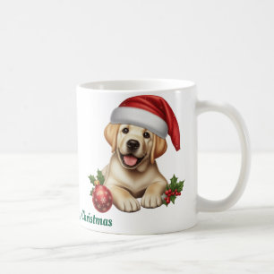 Caneca De Café Nome personalizado, Papais noeis vestidos a cães