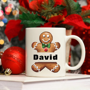 Caneca De Café Nome personalizado personalizado do Gingerpão pers