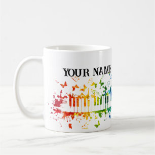 Caneca De Café Nome personalizado personalizado pequeno para pian
