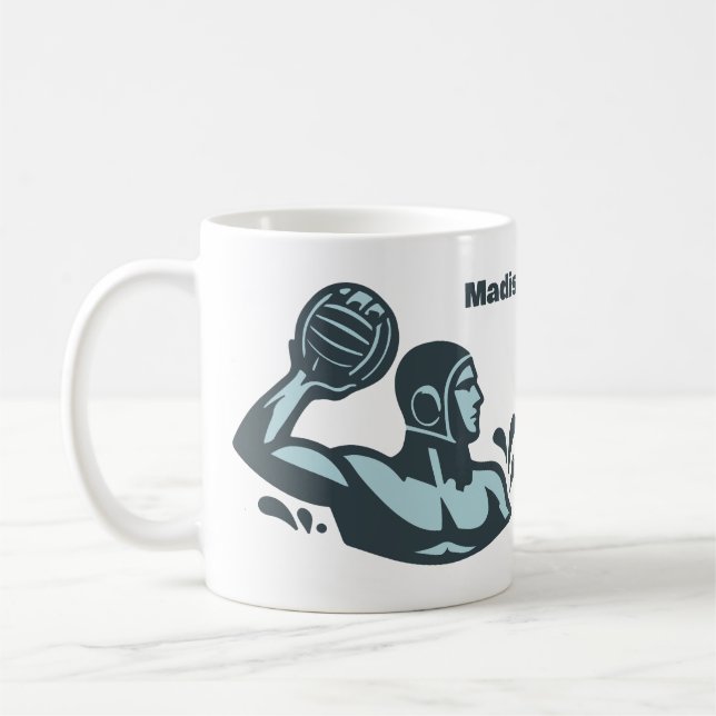 Caneca De Café Nome Personalizado Pólo Aquático (Esquerda)