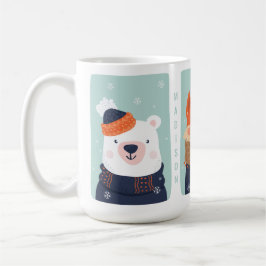 Caneca De Café Nome personalizado Praça dos animais de inverno 1/