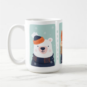 Caneca De Café Nome personalizado Praça dos animais de inverno 1
