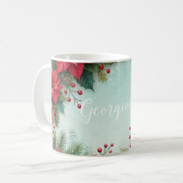 Caneca De Café Nome Personalizado Prefácio de Molas Florais de Ág