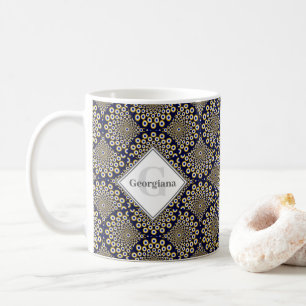 Caneca De Café Nome Personalizado Que Estamos A Ver-Lhe Marinho E