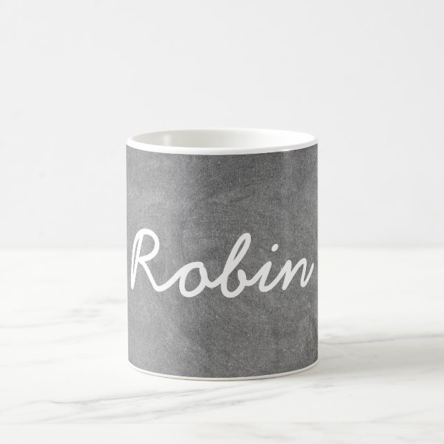 Caneca De Café Nome Personalizado Robin Típgrafia do Quadro (Centro)