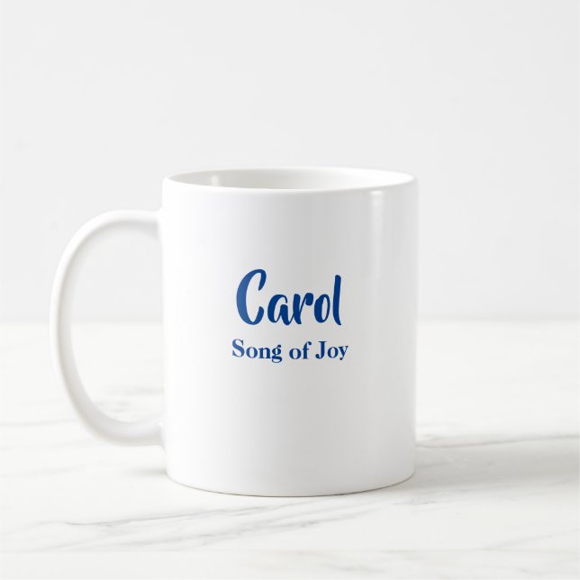Caneca De Café Nome Personalizado Significa Nome Carol Mug (Esquerda)