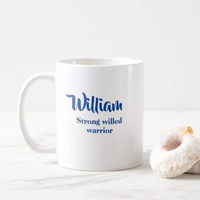 Caneca De Café Nome Personalizado Significa Nome William Mug (Com Donut)