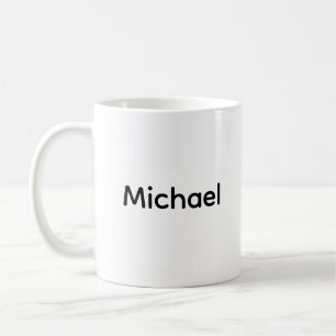 Caneca De Café Nome Personalizado Tipografia Café Mug