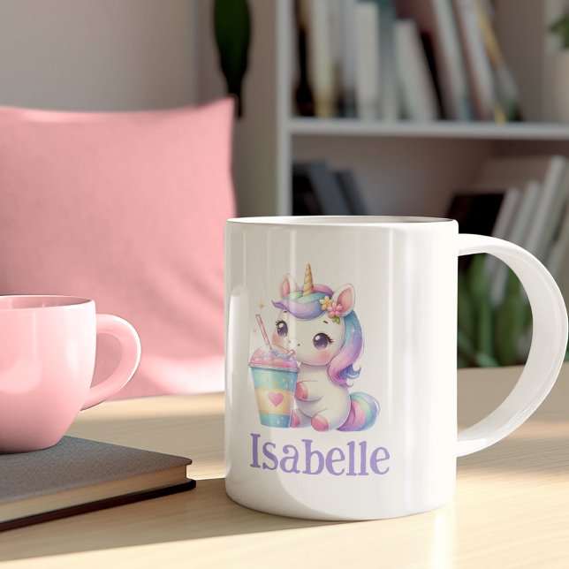 Caneca De Café Nome personalizado Unicorn Mug (Criador carregado)