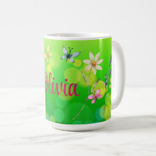 Caneca De Café Nome personalizado vibe verão