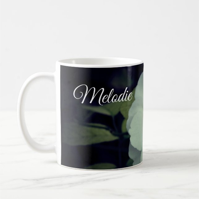 Caneca De Café Nome personalizado White Blossom Photoshop (Esquerda)