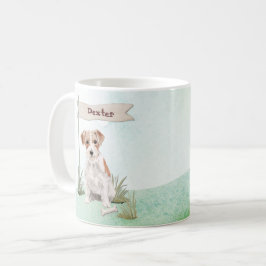 Caneca De Café Nome personalizado Wire Haired Jack Russell Pet Do