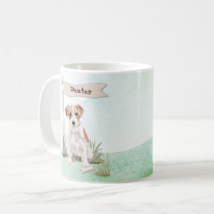 Caneca De Café Nome personalizado Wire Haired Jack Russell Pet Do