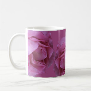 Caneca De Café Nome personalizável Karen bonito rosa rosa floral