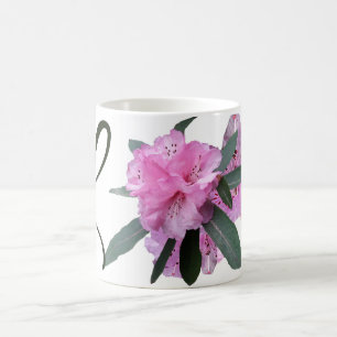 Caneca De Café Nome personalizável Lizzie bonito rosa L monograma