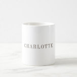 Caneca De Café Nome Profissional Clássico Elegante Minimalista<br><div class="desc">Várias Opções de Tamanho e Tipo,  Ferramenta de Criação Fácil de Usar. Você só precisa mudar o nome.</div>