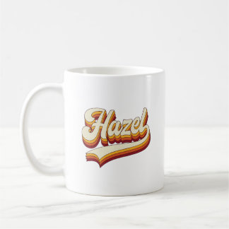 Caneca De Café Nome Retro Hazel Design Vintage dos Anos 70