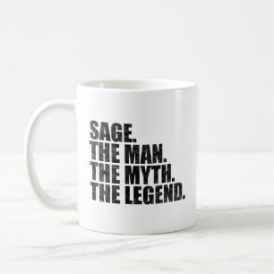 Caneca De Café Nome Sábio, Sábio O Homem O Mito A Lenda