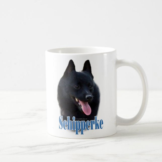 Caneca De Café Nome Schipperke (Direita)