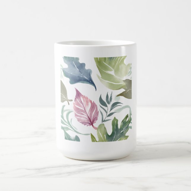 Caneca De Café Nome Simples Moderno Mínimo Floral (Centro)