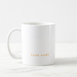 Caneca De Café Nome, texto e foto personalizados modernos minimal