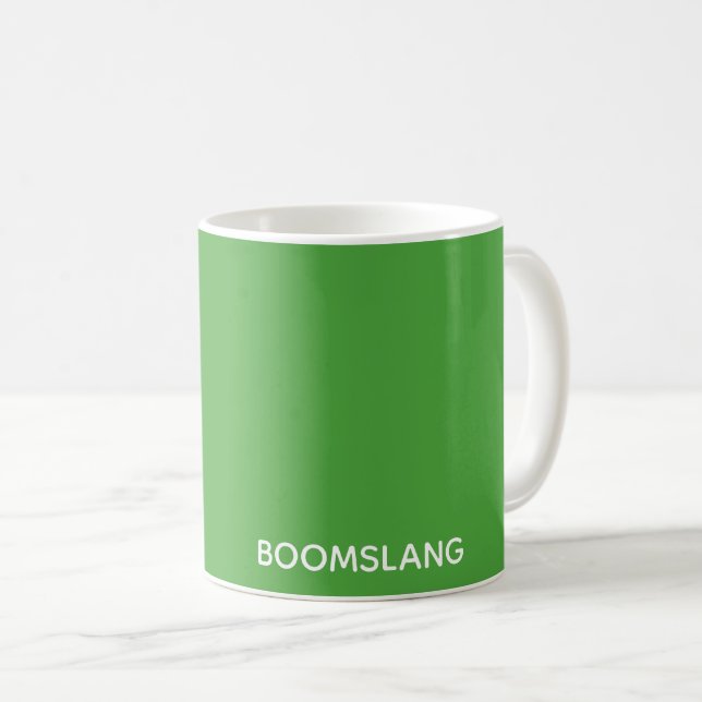 Caneca De Café Nome verde do Boomslang (Frente Esquerda)
