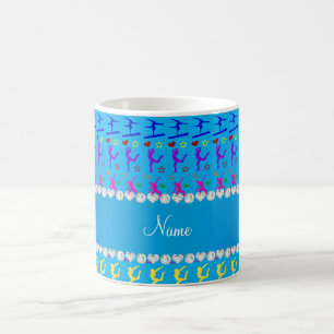 Caneca De Café Nomeie o céu azul da ginástica do arco-íris est
