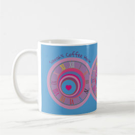 Caneca De Café Nomes Blue Purple Heart Circles Roman Numerals