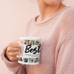 Caneca De Café Nomes das Melhores Amigas Colagem de Fotos da BFF