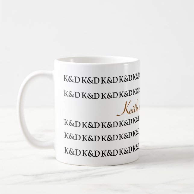 Caneca De Café Nomes de casais personalizados (Esquerda)